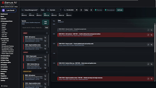 Zanus AI Software for Small Business — AI-powered calendar and scheduling system for appointments and resource management