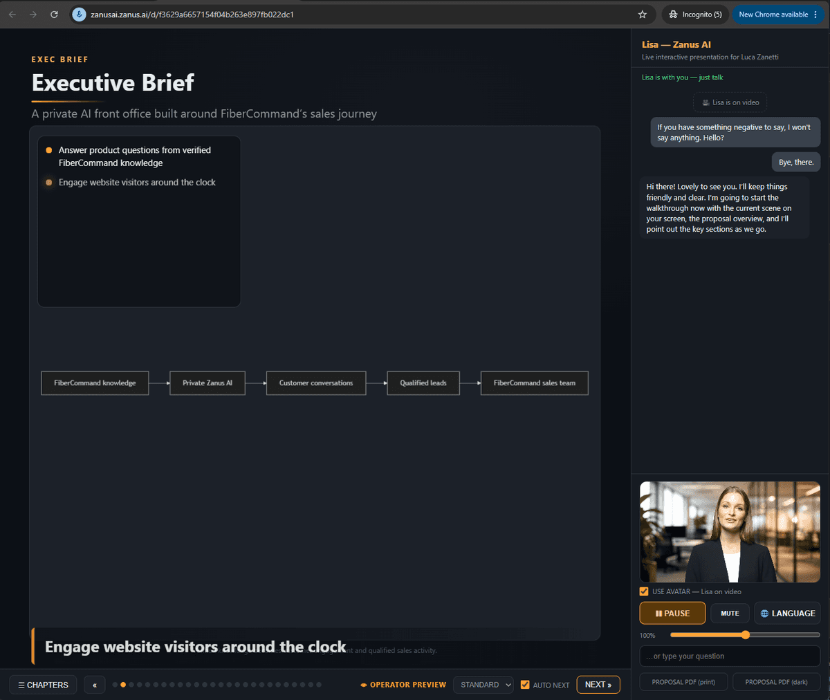 AI-guided onboarding session