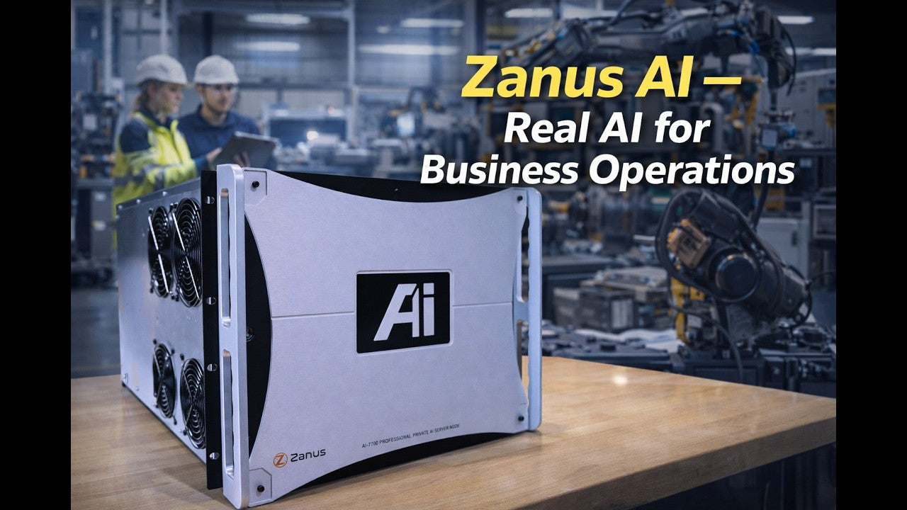 Zanus AI private AI system demo for business operations - 15+ modules, no cloud